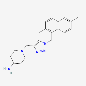 1-[[1-[(2,6-Dimethylnaphthalen-1-yl)methyl]triazol-4-yl]methyl]piperidin-4-amine