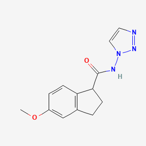 5-methoxy-N-(triazol-1-yl)-2,3-dihydro-1H-indene-1-carboxamide