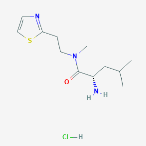 molecular formula C12H22ClN3OS B7445481 (2S)-2-amino-N,4-dimethyl-N-[2-(1,3-thiazol-2-yl)ethyl]pentanamide;hydrochloride 