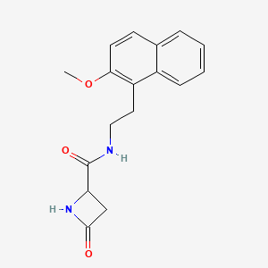 molecular formula C17H18N2O3 B7445505 N-[2-(2-methoxynaphthalen-1-yl)ethyl]-4-oxoazetidine-2-carboxamide 