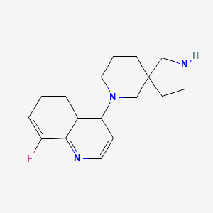 molecular formula C17H20FN3 B7445532 7-(8-Fluoroquinolin-4-yl)-2,7-diazaspiro[4.5]decane 