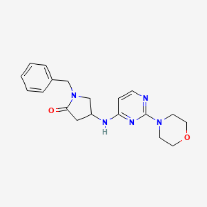 1-Benzyl-4-[(2-morpholin-4-ylpyrimidin-4-yl)amino]pyrrolidin-2-one