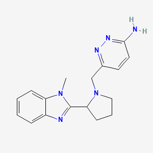 6-[[2-(1-Methylbenzimidazol-2-yl)pyrrolidin-1-yl]methyl]pyridazin-3-amine