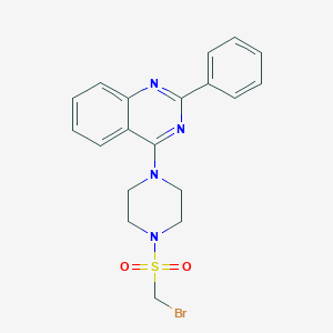 molecular formula C19H19BrN4O2S B7445584 4-[4-(Bromomethylsulfonyl)piperazin-1-yl]-2-phenylquinazoline 