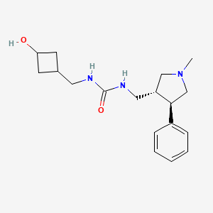 1-[(3-hydroxycyclobutyl)methyl]-3-[[(3R,4R)-1-methyl-4-phenylpyrrolidin-3-yl]methyl]urea