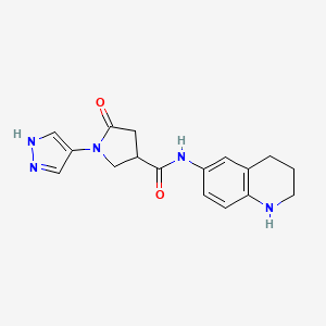 5-oxo-1-(1H-pyrazol-4-yl)-N-(1,2,3,4-tetrahydroquinolin-6-yl)pyrrolidine-3-carboxamide