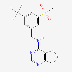 N-[[3-methylsulfonyl-5-(trifluoromethyl)phenyl]methyl]-6,7-dihydro-5H-cyclopenta[d]pyrimidin-4-amine