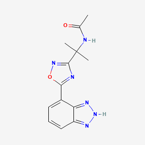 N-[2-[5-(2H-benzotriazol-4-yl)-1,2,4-oxadiazol-3-yl]propan-2-yl]acetamide