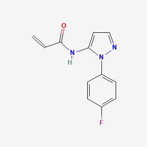 molecular formula C12H10FN3O B7445650 N-[1-(4-fluorophenyl)-1H-pyrazol-5-yl]prop-2-enamide 