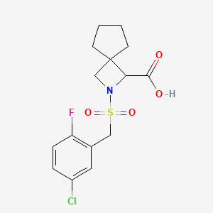 2-[(5-Chloro-2-fluorophenyl)methylsulfonyl]-2-azaspiro[3.4]octane-3-carboxylic acid