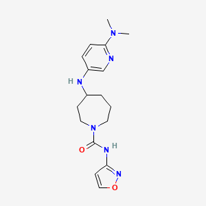 4-[[6-(dimethylamino)pyridin-3-yl]amino]-N-(1,2-oxazol-3-yl)azepane-1-carboxamide