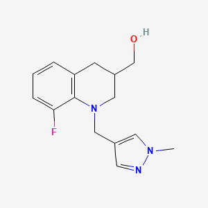 [8-fluoro-1-[(1-methylpyrazol-4-yl)methyl]-3,4-dihydro-2H-quinolin-3-yl]methanol