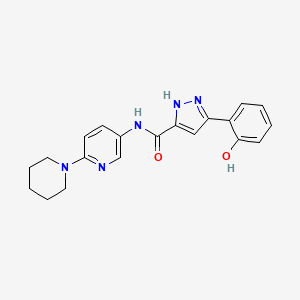 molecular formula C20H21N5O2 B7445723 3-(2-hydroxyphenyl)-N-(6-piperidin-1-ylpyridin-3-yl)-1H-pyrazole-5-carboxamide 