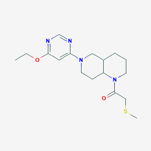 1-[6-(6-Ethoxypyrimidin-4-yl)-2,3,4,4a,5,7,8,8a-octahydro-1,6-naphthyridin-1-yl]-2-methylsulfanylethanone