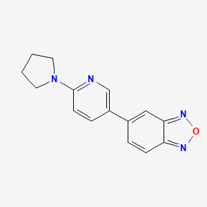 molecular formula C15H14N4O B7445743 5-(6-Pyrrolidin-1-ylpyridin-3-yl)-2,1,3-benzoxadiazole 