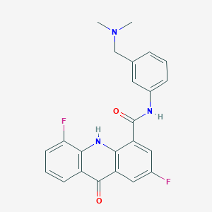 N-[3-[(dimethylamino)methyl]phenyl]-2,5-difluoro-9-oxo-10H-acridine-4-carboxamide