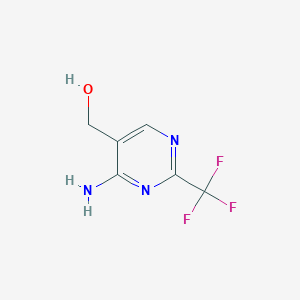 molecular formula C6H6F3N3O B074458 [4-Amino-2-(trifluoromethyl)pyrimidin-5-yl]methanol CAS No. 1514-01-8