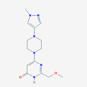 molecular formula C14H20N6O2 B7445822 2-(methoxymethyl)-4-[4-(1-methylpyrazol-4-yl)piperazin-1-yl]-1H-pyrimidin-6-one 