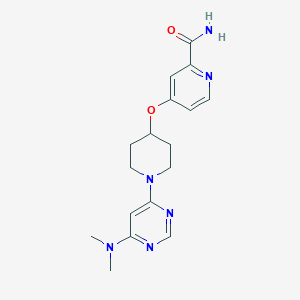 4-[1-[6-(Dimethylamino)pyrimidin-4-yl]piperidin-4-yl]oxypyridine-2-carboxamide