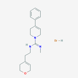 N-[2-(3,6-dihydro-2H-pyran-4-yl)ethyl]-N'-methyl-4-phenyl-3,6-dihydro-2H-pyridine-1-carboximidamide;hydrobromide