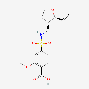 4-[[(2S,3S)-2-ethenyloxolan-3-yl]methylsulfamoyl]-2-methoxybenzoic acid