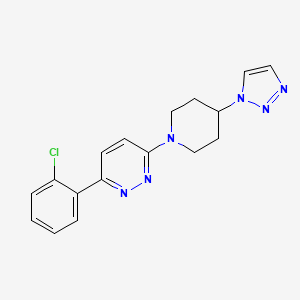 3-(2-Chlorophenyl)-6-[4-(triazol-1-yl)piperidin-1-yl]pyridazine