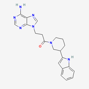 3-(6-aminopurin-9-yl)-1-[3-(1H-indol-2-yl)piperidin-1-yl]propan-1-one