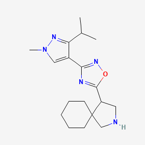 5-(2-Azaspiro[4.5]decan-4-yl)-3-(1-methyl-3-propan-2-ylpyrazol-4-yl)-1,2,4-oxadiazole