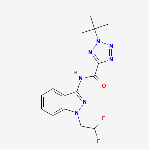 2-tert-butyl-N-[1-(2,2-difluoroethyl)indazol-3-yl]tetrazole-5-carboxamide