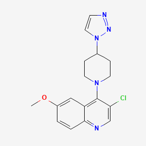 3-Chloro-6-methoxy-4-[4-(triazol-1-yl)piperidin-1-yl]quinoline