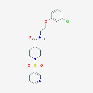 N-[2-(3-chlorophenoxy)ethyl]-1-pyridin-3-ylsulfonylpiperidine-4-carboxamide