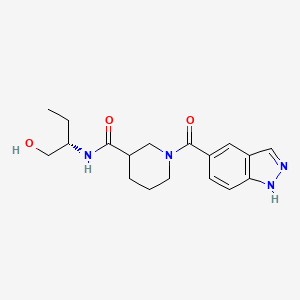 molecular formula C18H24N4O3 B7446026 N-[(2S)-1-hydroxybutan-2-yl]-1-(1H-indazole-5-carbonyl)piperidine-3-carboxamide 