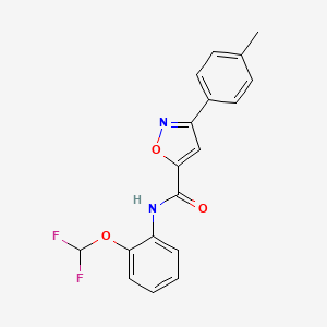 N-[2-(difluoromethoxy)phenyl]-3-(4-methylphenyl)-1,2-oxazole-5-carboxamide