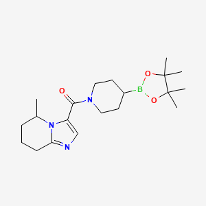 molecular formula C20H32BN3O3 B7446052 1-{5-methyl-5H,6H,7H,8H-imidazo[1,2-a]pyridine-3-carbonyl}-4-(4,4,5,5-tetramethyl-1,3,2-dioxaborolan-2-yl)piperidine 