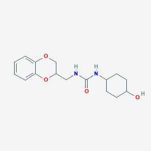 molecular formula C16H22N2O4 B7446059 1-(2,3-Dihydro-1,4-benzodioxin-3-ylmethyl)-3-(4-hydroxycyclohexyl)urea 