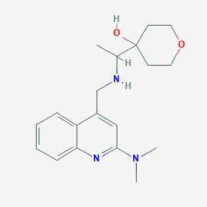 4-[1-[[2-(Dimethylamino)quinolin-4-yl]methylamino]ethyl]oxan-4-ol