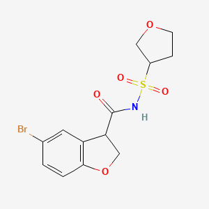 5-bromo-N-(oxolan-3-ylsulfonyl)-2,3-dihydro-1-benzofuran-3-carboxamide