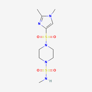 4-(1,2-dimethylimidazol-4-yl)sulfonyl-N-methylpiperazine-1-sulfonamide