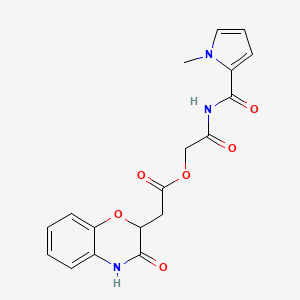 [2-[(1-methylpyrrole-2-carbonyl)amino]-2-oxoethyl] 2-(3-oxo-4H-1,4-benzoxazin-2-yl)acetate