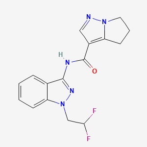 N-[1-(2,2-difluoroethyl)indazol-3-yl]-5,6-dihydro-4H-pyrrolo[1,2-b]pyrazole-3-carboxamide