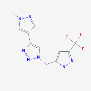 4-(1-Methylpyrazol-4-yl)-1-[[2-methyl-5-(trifluoromethyl)pyrazol-3-yl]methyl]triazole