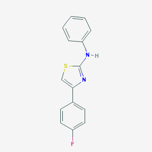 molecular formula C15H11FN2S B074462 4-(4-氟苯基)-N-苯基-1,3-噻唑-2-胺 CAS No. 1427-09-4