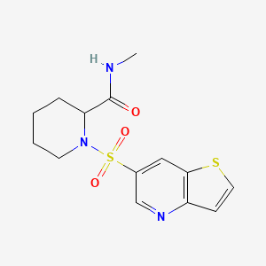 N-methyl-1-thieno[3,2-b]pyridin-6-ylsulfonylpiperidine-2-carboxamide