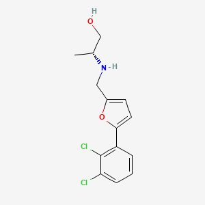 (2R)-2-[[5-(2,3-dichlorophenyl)furan-2-yl]methylamino]propan-1-ol