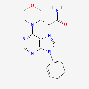 2-[4-(9-Phenylpurin-6-yl)morpholin-3-yl]acetamide