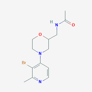 N-[[4-(3-bromo-2-methylpyridin-4-yl)morpholin-2-yl]methyl]acetamide