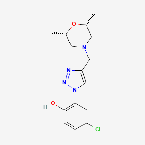 4-chloro-2-[4-[[(2S,6R)-2,6-dimethylmorpholin-4-yl]methyl]triazol-1-yl]phenol