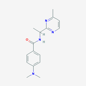 4-(dimethylamino)-N-[1-(4-methylpyrimidin-2-yl)ethyl]benzamide