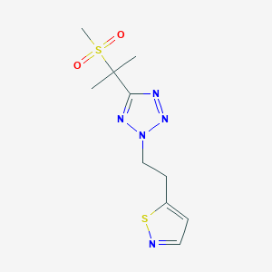 5-[2-[5-(2-Methylsulfonylpropan-2-yl)tetrazol-2-yl]ethyl]-1,2-thiazole