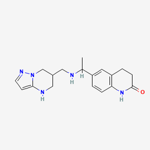 6-[1-(4,5,6,7-tetrahydropyrazolo[1,5-a]pyrimidin-6-ylmethylamino)ethyl]-3,4-dihydro-1H-quinolin-2-one